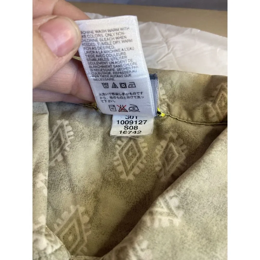 Men's The North Face Tropical Print Short‎ Sleeve Button Down Shirt-Size L